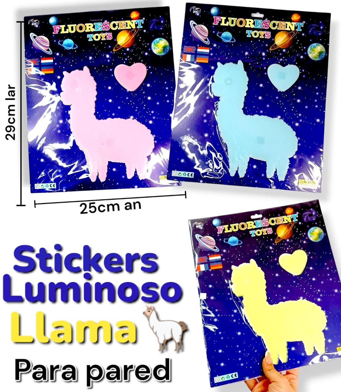 Stickers Luminoso ( glow in the dark )  LLAMA 29cm